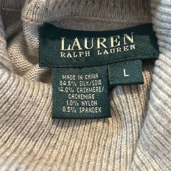 LAUREN RALPH LAUREN Gray Turtleneck Sweater - Picture 7 of 7